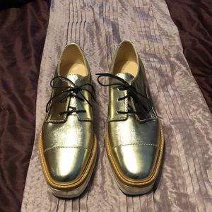 Gold Nine West shoes